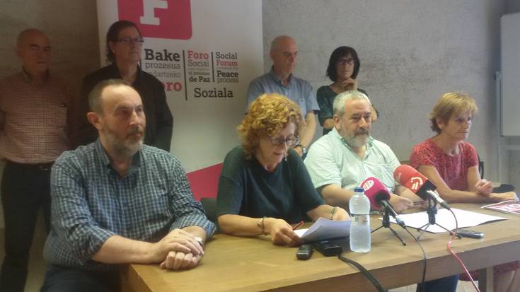 Euskal gatazkaren inguruko "adiskidetze soziala" behar dela aldarrikatu du Foro Sozialak