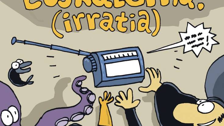 Euskalerria Irratiaren aldeko posterra, igandean doan 'Berria'-rekin