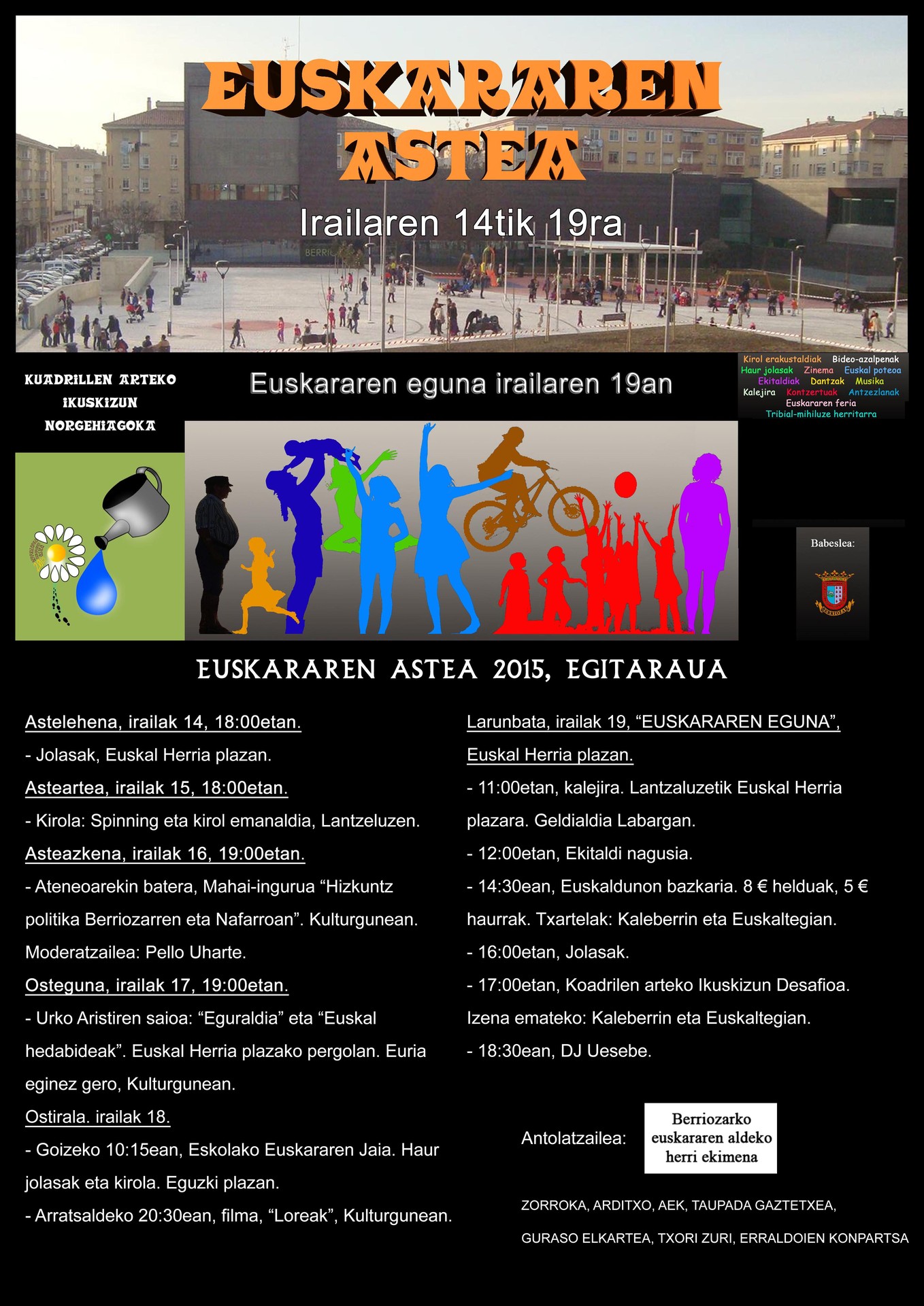 EUSKARAREN ASTEA BERRIOZARREN
Irailaren 14tik 19r