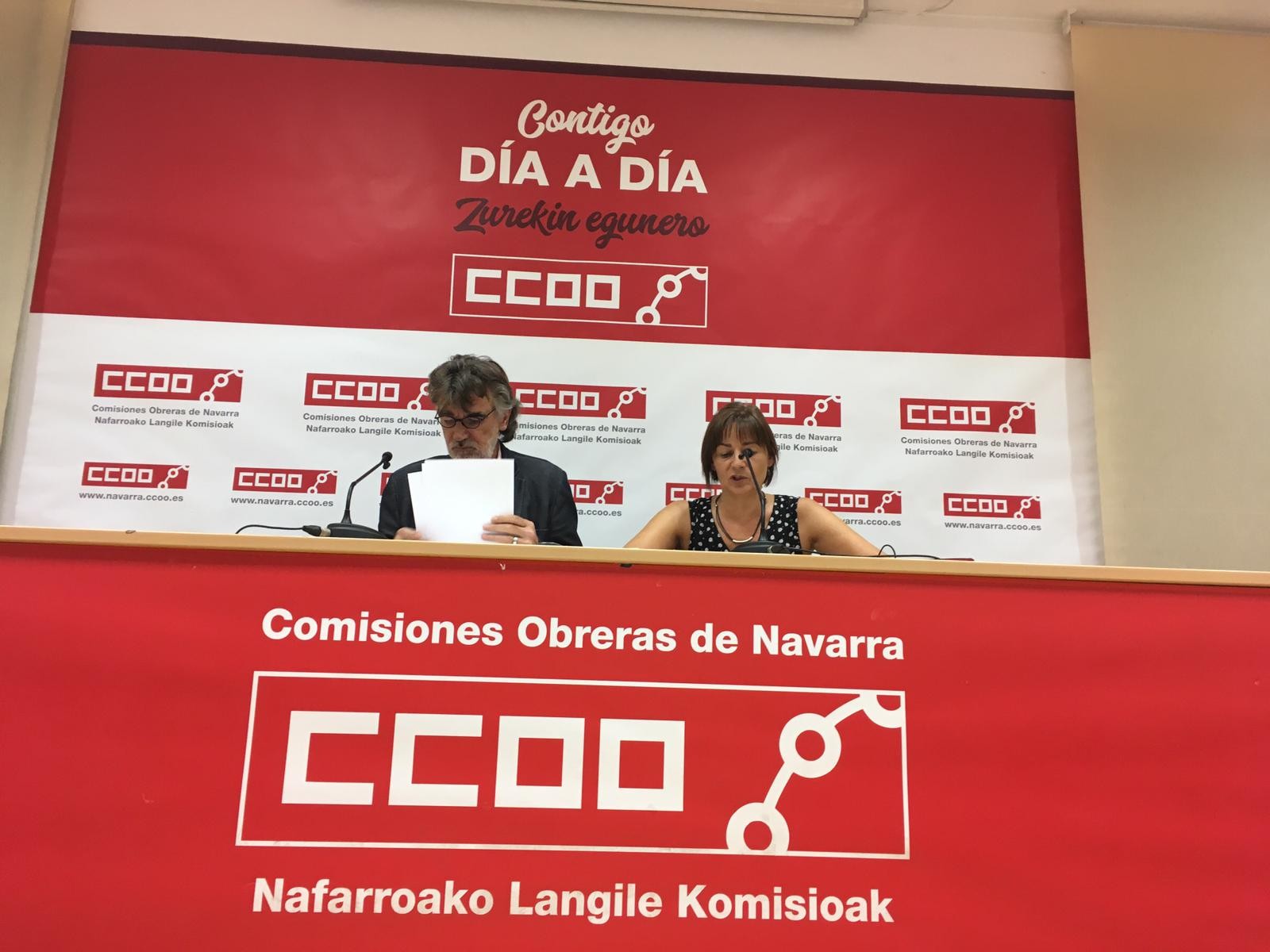Lan istripuen hazkundea eskandalagarria delako neurriak eskatu ditu CCOOk