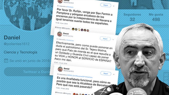 Twitter bidez irainak egiteagatik kargua galdu du Espainiako Poliziaren Nafarroako buruak