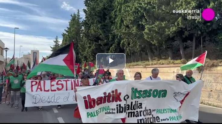 Tuteratik abiatu da 'Ibaitik itsasora' martxa, Palestina askea aldarri