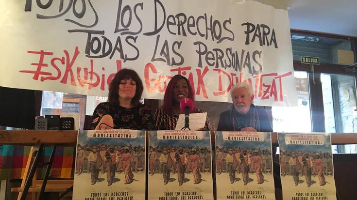 Arrazakeriaren kontrako manifestazioa, larunbatean