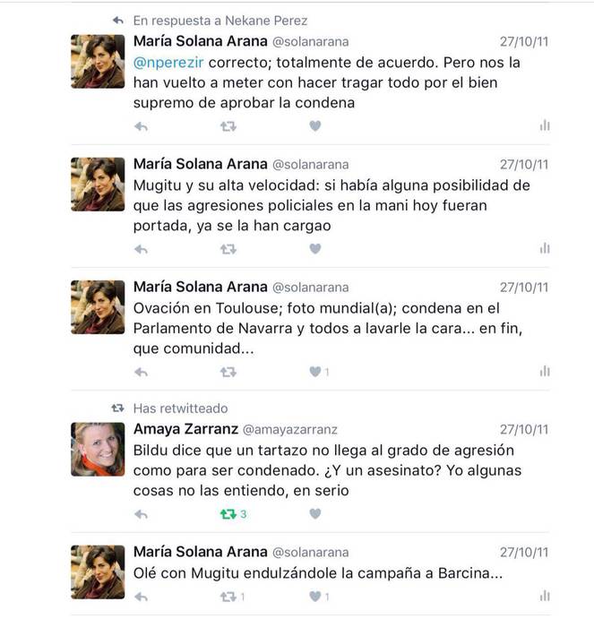 Maria Solanaren txio ironiko batzuk erabili ditu UPNk haren dimisioa eskatzeko