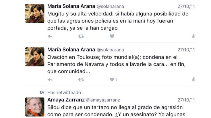 Maria Solanaren txio ironiko batzuk erabili ditu UPNk haren dimisioa eskatzeko