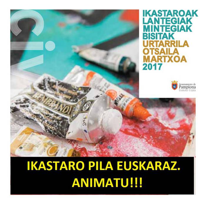 Iruñeko Udalaren 2017ko neguko ikastaroak, euskaraz.