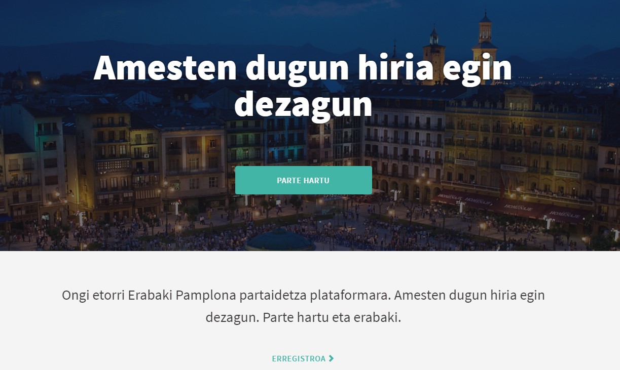 'Erabaki pamplona' webgunea aurkeztu du udalak parte hartzea sustatzeko